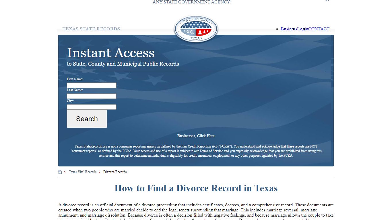 How to Find a Divorce Record in Texas - Texas State Records